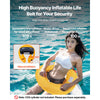 VEVOR Manual Inflatable Belt Pack for Adults, 105N Buoyancy, Over 80 Pounds and Up to 59 in Waist Adjustable, Inflatable PFD Waist for SUP Paddelboarding, Kayaking, Gray (CO2 Cylinder Not Included)