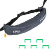VEVOR Manual Inflatable Belt Pack for Adults, 105N Buoyancy, Over 80 Pounds and Up to 59 in Waist Adjustable, Inflatable PFD Waist for SUP Paddelboarding, Kayaking, Gray (CO2 Cylinder Not Included)