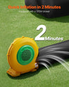 Quick inflation in 2 minutes with 370W blower (feature graphic)