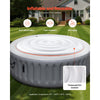 VEVOR Inflatable Hot Tub Cover, 5.4 Ft Round Hot Tub Cover Protector, Insulated Spa Covers for Inflatable Hottub, Weatherproof and Waterproof Energy Saving Lid for Outdoor Use, White