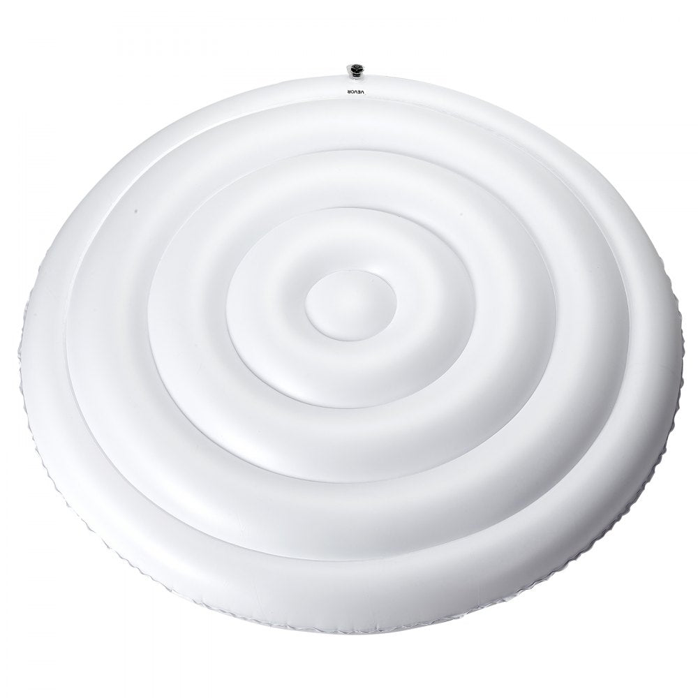 VEVOR Inflatable Hot Tub Cover, 5.4 Ft Round Hot Tub Cover Protector, Insulated Spa Covers for Inflatable Hottub, Weatherproof and Waterproof Energy Saving Lid for Outdoor Use, White