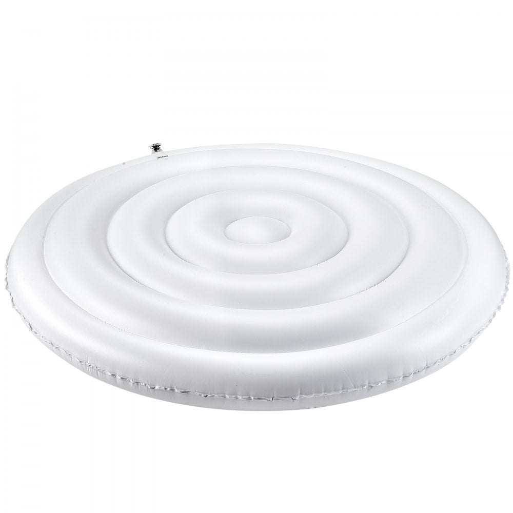 VEVOR Inflatable Hot Tub Cover, 5.4 Ft Round Hot Tub Cover Protector, Insulated Spa Covers for Inflatable Hottub, Weatherproof and Waterproof Energy Saving Lid for Outdoor Use, White