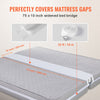 VEVOR Bed Bridge, King Bed Converter Kit, Split King Gap Filler for Adjustable Bed Mattress Connector Mattress Gap Filler with Heavy Duty Metal Buckle Strap 25D Memory Foam (75" L x 10" W)