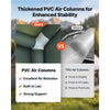 VEVOR Inflatable Tent for Camping 5-8 Person Blow Up Tent with Pump Green, for Family Outdoor Glamping, Waterproof Poly-Cotton, Easy Setup Air House with Skylight, Stove Jack, Mesh Windows & Carry Bag
