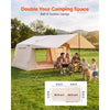 VEVOR Inflatable Tent for Camping 2-4 Person Blow Up Tent with Hand Pump, for Family Outdoor Glamping, Waterproof 420D Oxford, Easy Setup Air House with Skylight, Canopy, Stove Jack & Mesh Windows