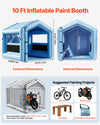 VEVOR Inflatable Paint Booth, 9.84 x 8.2 x 8.2 ft, Inflatable Spray Booth with 550W Powerful Blower and Air Filter System, Triangular Roof, for Painting Bicycle, Motorcycle, Automotive Sheet Metal