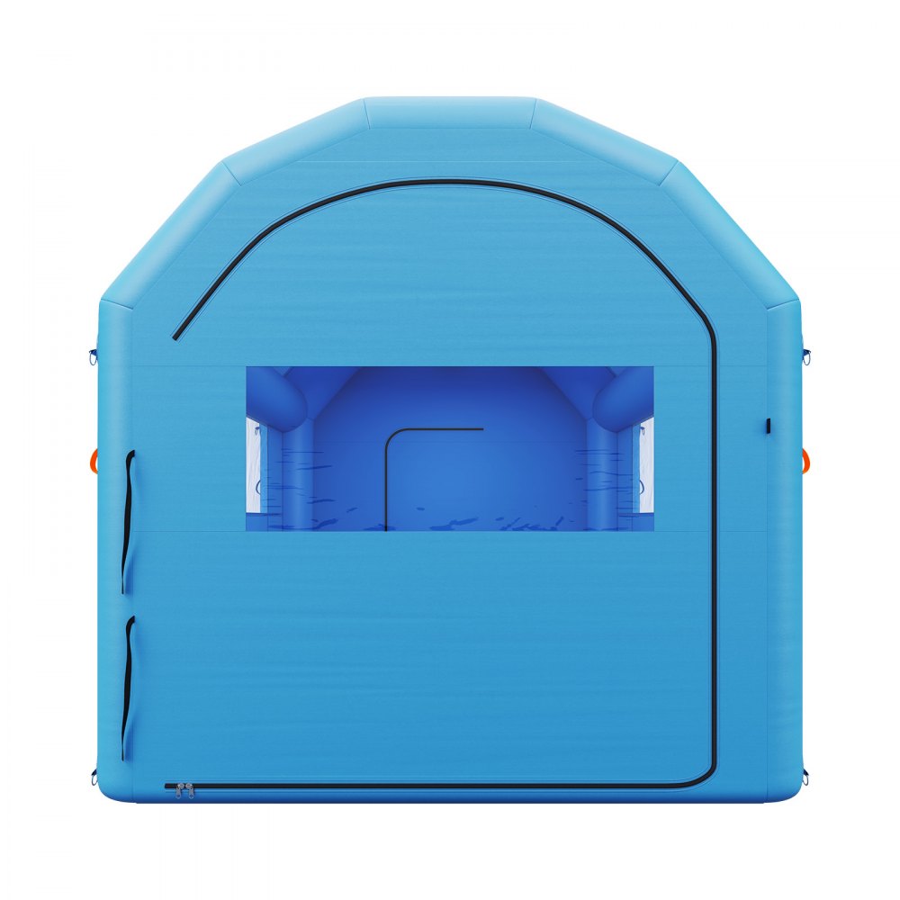 VEVOR Inflatable Paint Booth, 13 x 10 x 9 ft, Portable Spray Booth with 750W Powerful Blower and Large Filter Cotton, Arched Roof Blow Up Painting Tent for Bike, Motorcycle, and Furniture, Blue