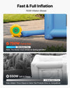 VEVOR Inflatable Paint Booth, 13 x 10 x 9 ft, Portable Spray Booth with 750W Powerful Blower and Large Filter Cotton, Arched Roof Blow Up Painting Tent for Bike, Motorcycle, and Furniture, Blue