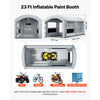 VEVOR Inflatable Paint Booth, 20 x 10 x 8 ft, Portable Spray Booth with 480W+750W Blowers and Large Filter Cotton, Arched Roof Blow Up Painting Tent for ATV, Motorcycle, and Medium Furniture, Gray