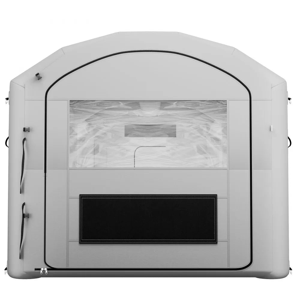 VEVOR Inflatable Paint Booth, 20 x 10 x 8 ft, Portable Spray Booth with 480W+750W Blowers and Large Filter Cotton, Arched Roof Blow Up Painting Tent for ATV, Motorcycle, and Medium Furniture, Gray