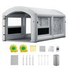 VEVOR Inflatable Paint Booth, 20 x 10 x 8 ft, Portable Spray Booth with 480W+750W Blowers and Large Filter Cotton, Arched Roof Blow Up Painting Tent for ATV, Motorcycle, and Medium Furniture, Gray