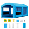 VEVOR Inflatable Paint Booth, 20 x 10 x 8 ft, Portable Spray Booth with 480W+750W Blowers and Large Filter Cotton, Arched Roof Blow Up Painting Tent for ATV, Motorcycle, and Medium Furniture, Blue