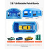 VEVOR Inflatable Paint Booth, 23 x 13 x 9 ft, Portable Spray Booth with 480W+750W Blowers and Large Filter Cotton, Arched Roof Blow Up Painting Tent for Mid-Size Pickup Truck, Large Furniture, Blue