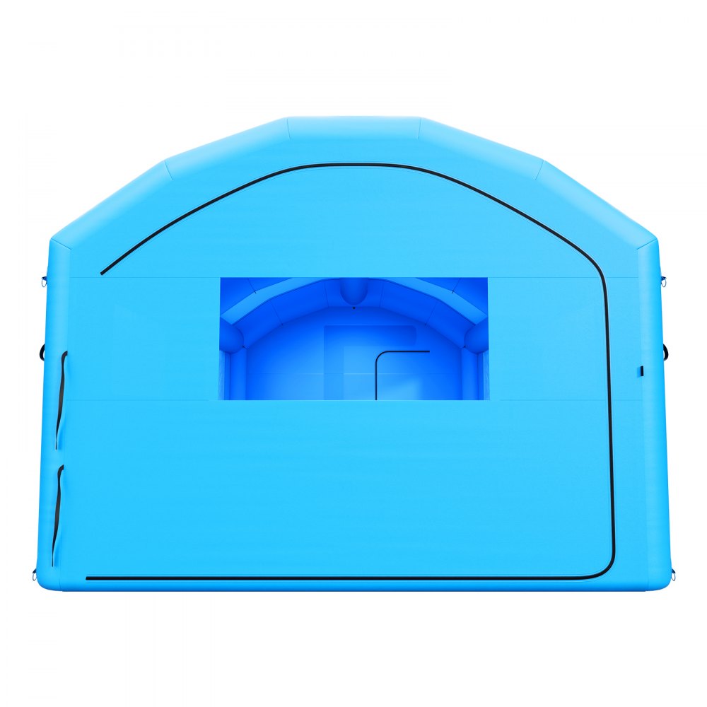 VEVOR Inflatable Paint Booth, 23 x 13 x 9 ft, Portable Spray Booth with 480W+750W Blowers and Large Filter Cotton, Arched Roof Blow Up Painting Tent for Mid-Size Pickup Truck, Large Furniture, Blue