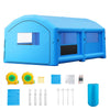 VEVOR Inflatable Paint Booth, 23 x 13 x 9 ft, Portable Spray Booth with 480W+750W Blowers and Large Filter Cotton, Arched Roof Blow Up Painting Tent for Mid-Size Pickup Truck, Large Furniture, Blue