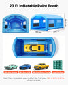 VEVOR Inflatable Paint Booth, 23 x 13 x 9 ft, Portable Spray Booth with 480W+750W Blowers and Large Filter Cotton, Arched Roof Blow Up Painting Tent for Mid-Size Pickup Truck, Large Furniture, Blue