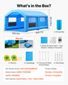VEVOR Inflatable Paint Booth, 23 x 13 x 9 ft, Portable Spray Booth with 480W+750W Blowers and Large Filter Cotton, Arched Roof Blow Up Painting Tent for Mid-Size Pickup Truck, Large Furniture, Blue