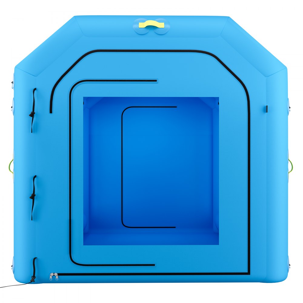 VEVOR Inflatable Paint Booth, 13.1 x 8.2 x 8.2 ft, Portable Spray Booth with 750W Powerful Blower and Large Filter Cotton, Blow Up Painting Tent for Bike, Motorcycle, and Small Furniture, Blue