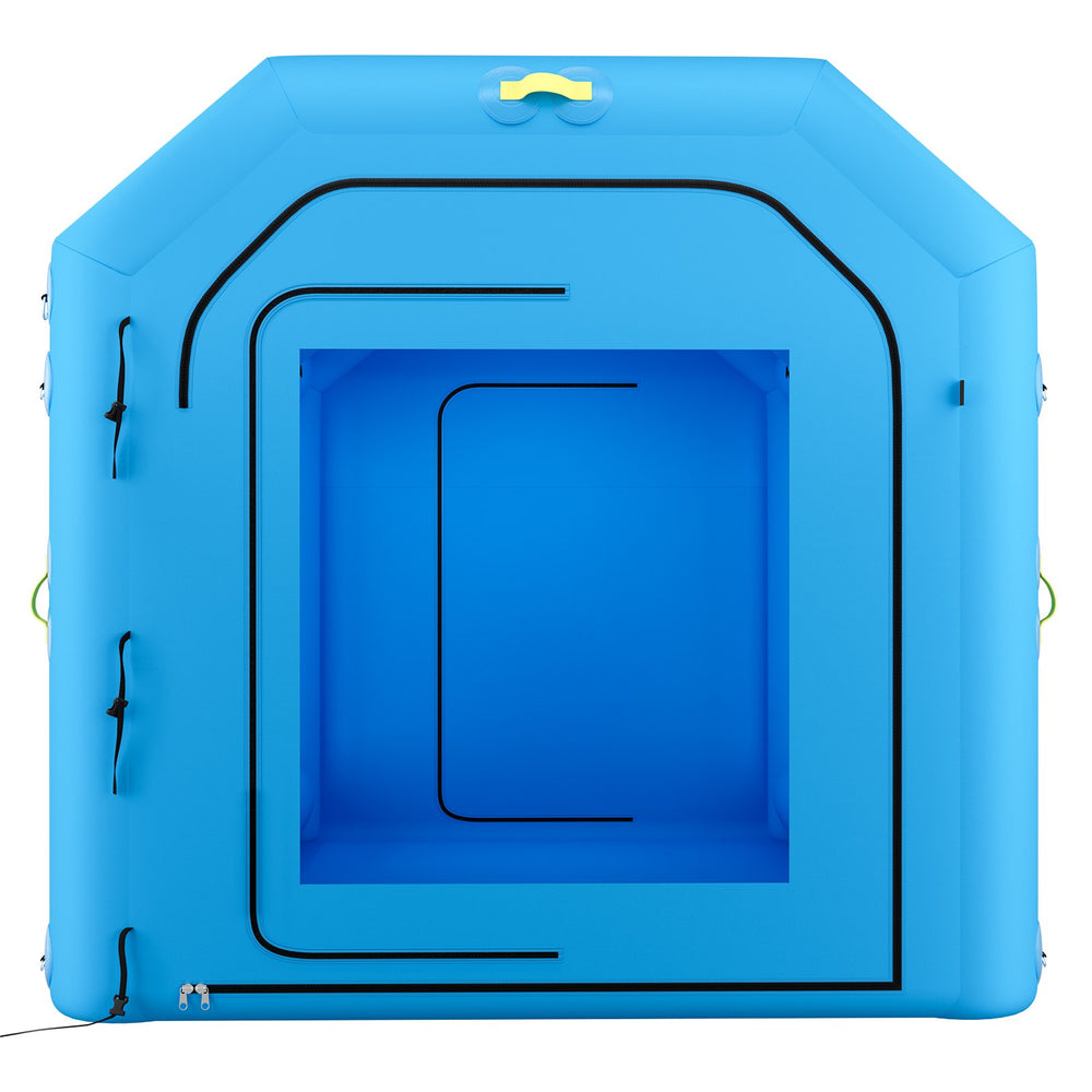VEVOR Inflatable Paint Booth, 13.1 x 8.2 x 8.2 ft, Portable Spray Booth with 750W Powerful Blower and Large Filter Cotton, Blow Up Painting Tent for Bike, Motorcycle, and Small Furniture, Blue