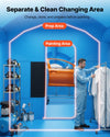 VEVOR Inflatable Paint Booth, 20 x 10 x 8 ft, Portable Spray Booth with 480W+750W Blowers, Large Filter Cotton, Changing Area, Arched Roof Painting Tent for Bike, Motorcycle, and Furniture, Blue