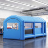 VEVOR Inflatable Paint Booth, 20 x 10 x 8 ft, Portable Spray Booth with 480W+750W Blowers, Large Filter Cotton, Changing Area, Arched Roof Painting Tent for Bike, Motorcycle, and Furniture, Blue