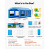 VEVOR Inflatable Paint Booth, 23 x 13 x 9 ft, Portable Spray Booth with 480W+750W Blowers, Large Filter Cotton, Changing Area, Arched Roof Painting Tent for ATV, Motorcycle, Medium Furniture, Blue
