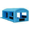 VEVOR Inflatable Paint Booth, 30 x 16 x 12 ft, Portable Spray Booth with 750W+950W Blowers, Large Filter Cotton, Changing Area, Arched Roof Painting Tent for Full-Size Pickup, Small Speedboat, Blue
