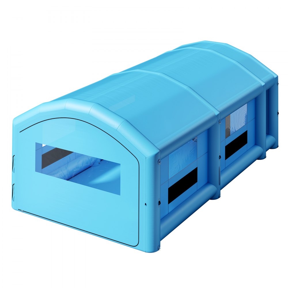 VEVOR Inflatable Paint Booth, 33 x 20 x 13 ft, Portable Spray Booth with 950W+1100W Blowers, Large Filter Cotton, Changing Area, Arched Roof Painting Tent for Full-Size Pickup Truck, Small Speedboat
