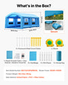 VEVOR Inflatable Paint Booth, 33 x 20 x 13 ft, Portable Spray Booth with 950W+1100W Blowers, Large Filter Cotton, Changing Area, Arched Roof Painting Tent for Full-Size Pickup Truck, Small Speedboat