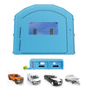VEVOR Inflatable Paint Booth, 39 x 16 x 13 ft, Portable Spray Booth with 950W+1100W Blowers, Large Filter Cotton, Changing Area, Arched Roof Painting Tent for Heavy-Duty Pickup Truck and Van, Blue