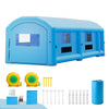 VEVOR Inflatable Paint Booth, 39 x 16 x 13 ft, Portable Spray Booth with 950W+1100W Blowers, Large Filter Cotton, Changing Area, Arched Roof Painting Tent for Heavy-Duty Pickup Truck and Van, Blue