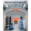 VEVOR Inflatable Paint Booth, 39 x 16 x 13 ft, Portable Spray Booth with 950W+1100W Blowers, Large Filter Cotton, Changing Area, Arched Roof Painting Tent for Heavy-Duty Pickup Truck and Van, Gray