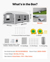 VEVOR Inflatable Paint Booth, 39 x 16 x 13 ft, Portable Spray Booth with 950W+1100W Blowers, Large Filter Cotton, Changing Area, Arched Roof Painting Tent for Heavy-Duty Pickup Truck and Van, Gray