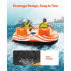 VEVOR Towable Tubes for Boating 2 Person, Inflatable Boat Tubes and Towables with 2 Cockpits, 340lbs Water Sport Tubes for Boat to Pull - with 840D Full Nylon Cover, Padded Grab Handles & Safety Valve