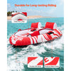 VEVOR Towable Tubes for Boating, 2-Rider Inflatable Boat Tubes and Towables, 340 lbs Capacity Water Sport Tubes for Boat to Pull - with 2 Cockpits, Full Nylon Cover, Padded Grab Handles & Safety Valve