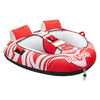 VEVOR Towable Tubes for Boating, 2-Rider Inflatable Boat Tubes and Towables, 340 lbs Capacity Water Sport Tubes for Boat to Pull - with 2 Cockpits, Full Nylon Cover, Padded Grab Handles & Safety Valve