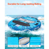 VEVOR Towable Tubes for Boating, 3-Rider Inflatable Boat Tubes and Towables, 510lbs Capacity Water Sport Tube for Boat to Pull - with Anti-Slip Pad, Full Nylon Cover, Padded Handles & Safety Valve