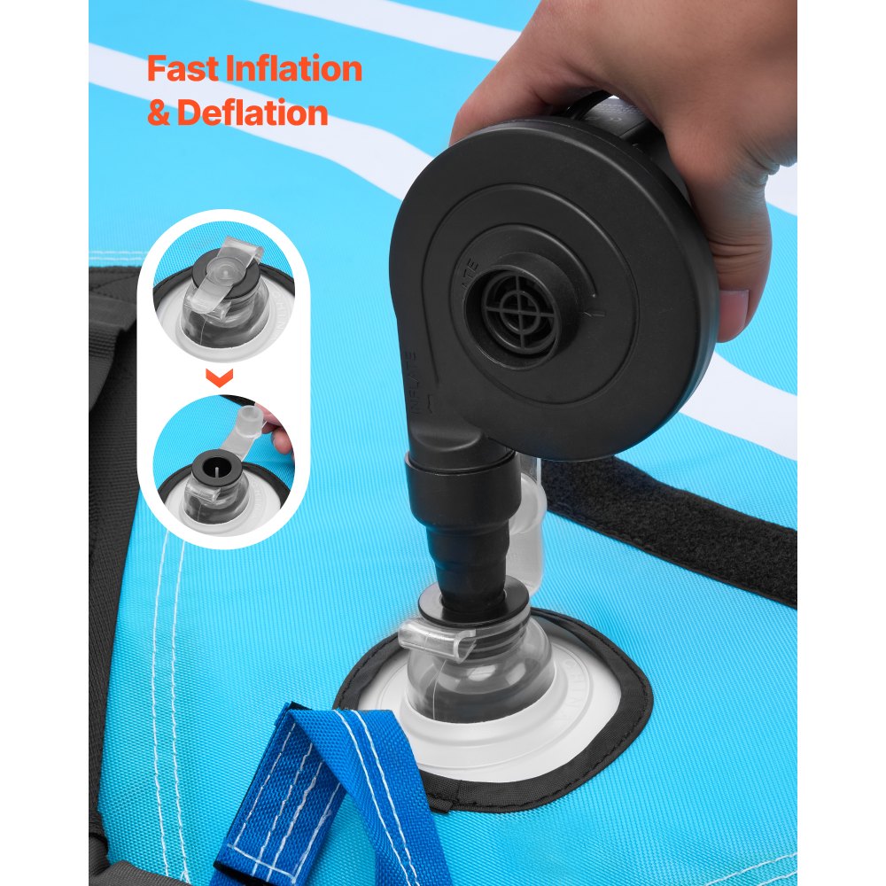 VEVOR Towable Tubes for Boating, 3-Rider Inflatable Towable Tube for Boat to Pull, 510 lbs Capacity Water Sports Boating Tubes - with Full Nylon Cover, Dual Tow Points, Safety Valve & Padded Handles