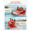 VEVOR Towable Tubes for Boating, 4-Rider Inflatable Towable Tube for Boat to Pull, 680 lbs Capacity Water Sports Boating Tubes - with Full Nylon Cover, Dual Tow Points, Safety Valve & Padded Handles