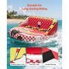 VEVOR Towable Tubes for Boating, 4-Rider Inflatable Towable Tube for Boat to Pull, 680 lbs Capacity Water Sports Boating Tubes - with Full Nylon Cover, Dual Tow Points, Safety Valve & Padded Handles