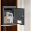 VEVOR Through The Wall Drop Box, Heavy Duty Steel Through The Wall Mailbox with 2.8-7.9" 13" Combination Lock, 12.5x6.3x16.9 Mail Drop Box, Dark Gray