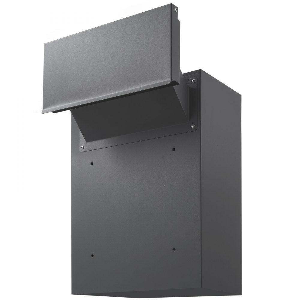 VEVOR Through The Wall Drop Box, Heavy Duty Steel Through The Wall Mailbox with 2.8-7.9" 13" Combination Lock, 12.5x6.3x16.9 Mail Drop Box, Dark Gray