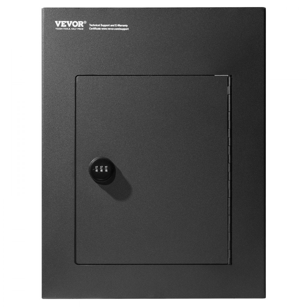 VEVOR Through The Wall Drop Box, Heavy Duty Steel Through the Wall Mailbox with 2.8-7.9" 13" Combination Lock, 13x7x17" Mail Drop Box, Black
