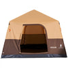 VEVOR Camping Tent, 6 Person Inflatable Cabin Tent with Rechargeable Pump, TPU Air Tube & 4 Large Mesh Windows, Portable Easy Setup Waterproof with Carry Bag for Family Outdoor Camping & Hiking, Beige