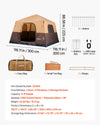 VEVOR Camping Tent, 6 Person Inflatable Cabin Tent with Rechargeable Pump, TPU Air Tube & 4 Large Mesh Windows, Portable Easy Setup Waterproof with Carry Bag for Family Outdoor Camping & Hiking, Beige