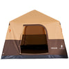 VEVOR Camping Tent, 6 Person Inflatable Cabin Tent with Rechargeable Pump, TPU Air Tube & 4 Large Mesh Windows, Portable Easy Setup Waterproof with Carry Bag for Family Outdoor Camping & Hiking, Beige