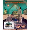 VEVOR Camping Tent, 6 Person Inflatable Cabin Tent with Rechargeable Pump, TPU Air Tube & 4 Large Mesh Windows, Portable Easy Setup Waterproof with Carry Bag for Family Outdoor Camping & Hiking, Green
