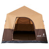 VEVOR Camping Tent, 8 Person Inflatable Cabin Tent with Rechargeable Pump, TPU Air Tube & 4 Large Mesh Windows, Portable Easy Setup Waterproof with Carry Bag for Family Outdoor Camping & Hiking, Beige
