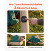 VEVOR Camping Tent, 4 Person Inflatable Cabin Tent with Rechargeable Pump, TPU Air Tube & 5 Large Mesh Windows, Portable Easy Setup Waterproof with Carry Bag for Family Outdoor Camping & Hiking, Green