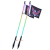 VEVOR 2 PCS 4 FT Whip Light with Spring Base, Led Whip Light with APP & Remote Control, Waterproof 360° Spiral RGB Chasing Lighted Whips with 2 Flags, for UTVs, ATVs, Motorcycles, RZR, Can-am, Go-kart